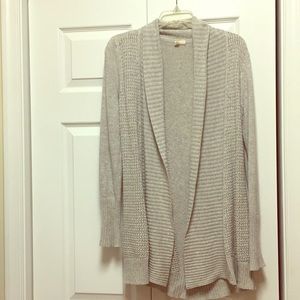Anthropology “moth” long gray cashmere cardigan